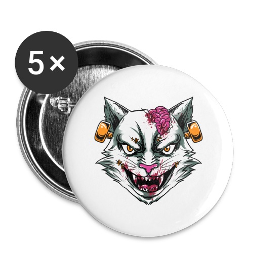 Horror Mashups: Zombie Stein Cat T-Shirt - Buttons large 2.2'' (5-pack)