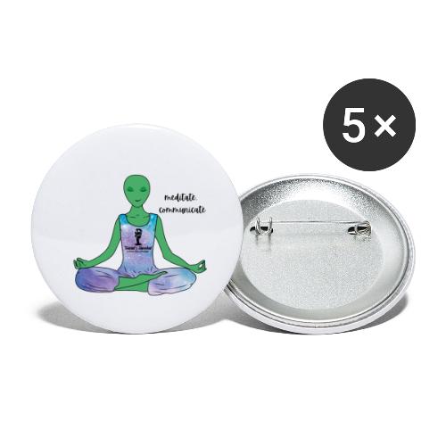 Meditate Communicate, Twisted Alien - Buttons large 2.2'' (5-pack)