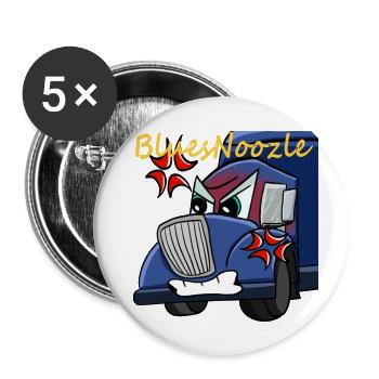 BluesNoozle Angry Truck - Buttons large 2.2'' (5-pack) - white