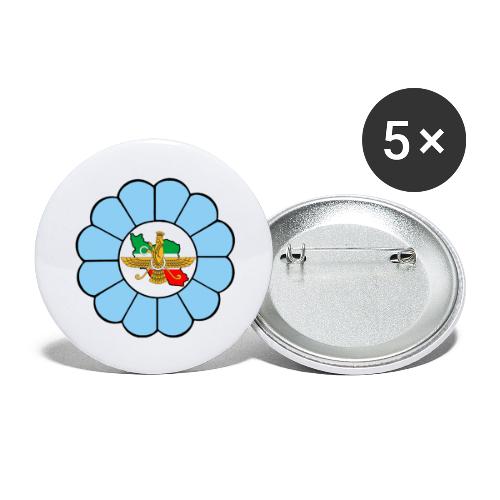 Faravahar Iran Lotus Colorful - Buttons large 2.2'' (5-pack)