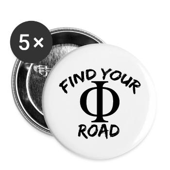 find your road - Buttons large 2.2'' (5-pack) - white