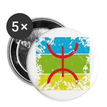 Amazigh flag - Buttons large 2.2'' (5-pack) - white