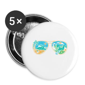 Camping Boy - Buttons large 2.2'' (5-pack) - white