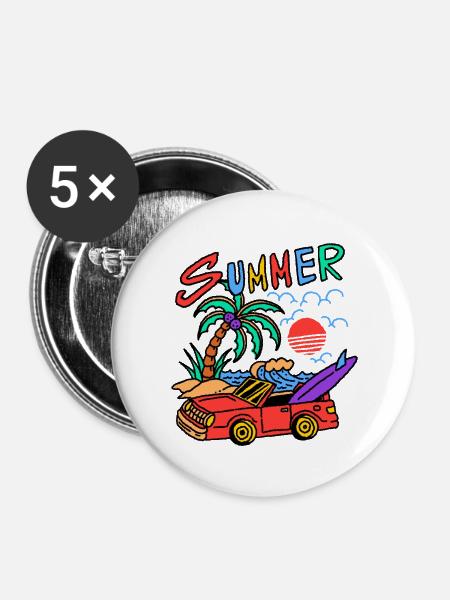 This Is Summer - Buttons large 2.2'' (5-pack) - white