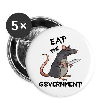 Eat The Government Rat Funny - Buttons large 2.2'' (5-pack) - white