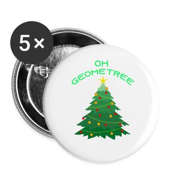 Oh Geometree Christmas Tree For Christmas Season - Buttons large 2.2'' (5-pack) - white