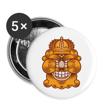 Golden Mad King - Buttons large 2.2'' (5-pack) - white