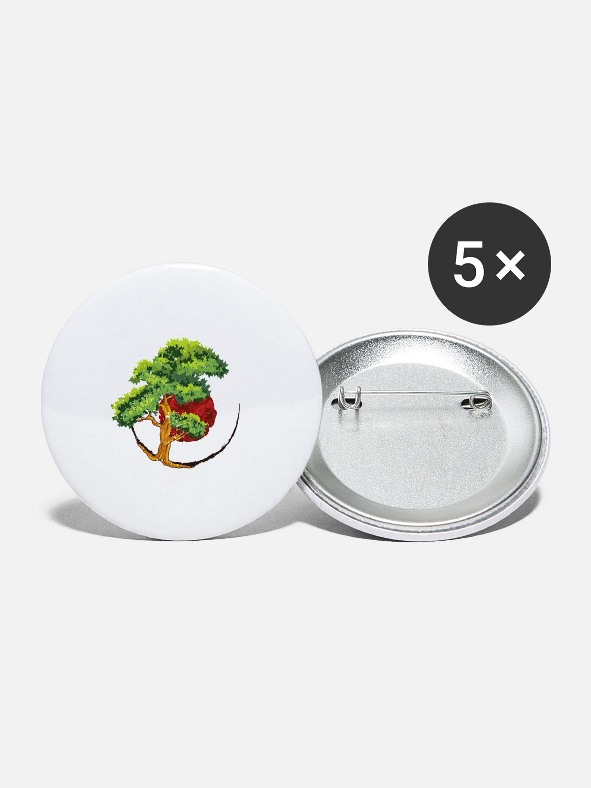 Bonsai Whisperer - Buttons large 2.2'' (5-pack) - white