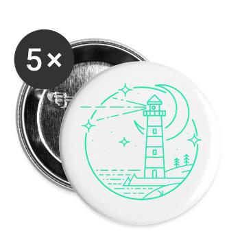 Light House - Buttons large 2.2'' (5-pack) - white