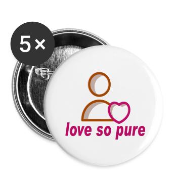 love so pure - Buttons large 2.2'' (5-pack) - white
