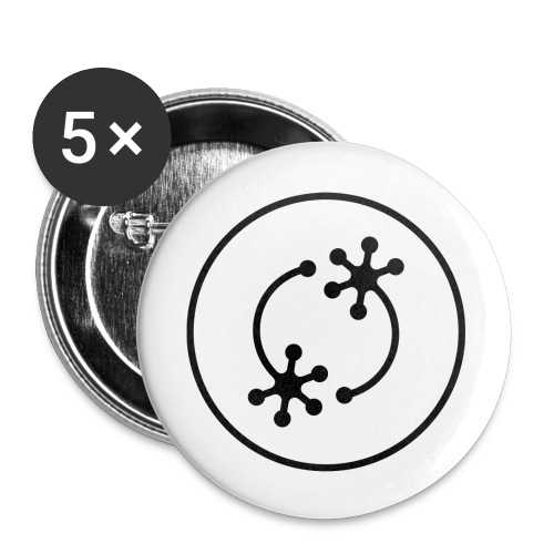 Neuromatch logo, black on white - Buttons large 2.2'' (5-pack)