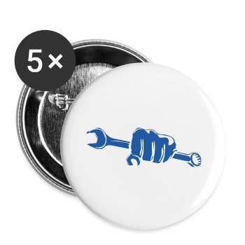 Tool Time - Buttons large 2.2'' (5-pack) - white