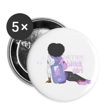 Kawaii - Buttons large 2.2'' (5-pack) - white