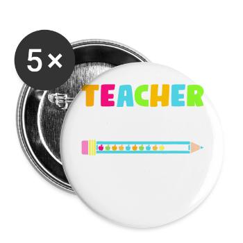 Future Teacher Cool Teacher In Progress Please - Buttons large 2.2'' (5-pack) - white