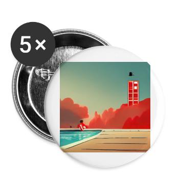 Lifeguard 2 Comics - Buttons large 2.2'' (5-pack) - white
