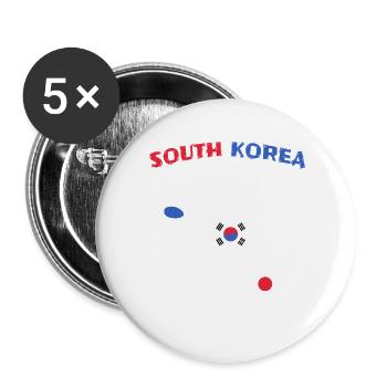 South Korea - Buttons large 2.2'' (5-pack) - white