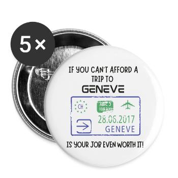 Trip To Geneve - Buttons large 2.2'' (5-pack) - white