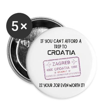 Trip To Croatia - Buttons large 2.2'' (5-pack) - white