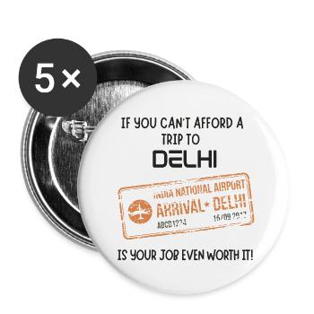 Trip To Delhi - Buttons large 2.2'' (5-pack) - white