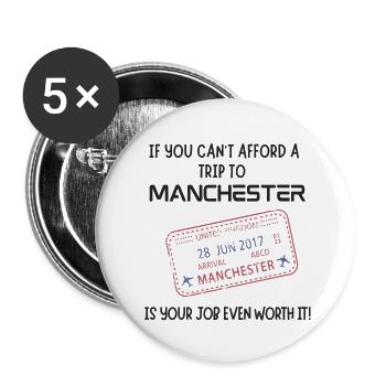 Trip To Manchester - Buttons large 2.2'' (5-pack) - white