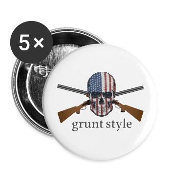grunt style - Buttons large 2.2'' (5-pack) - white