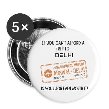 Trip to Delhi - Buttons large 2.2'' (5-pack) - white