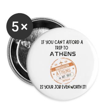 Trip to Athens - Buttons large 2.2'' (5-pack) - white