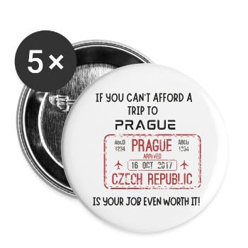 Trip to Prague - Buttons large 2.2'' (5-pack) - white