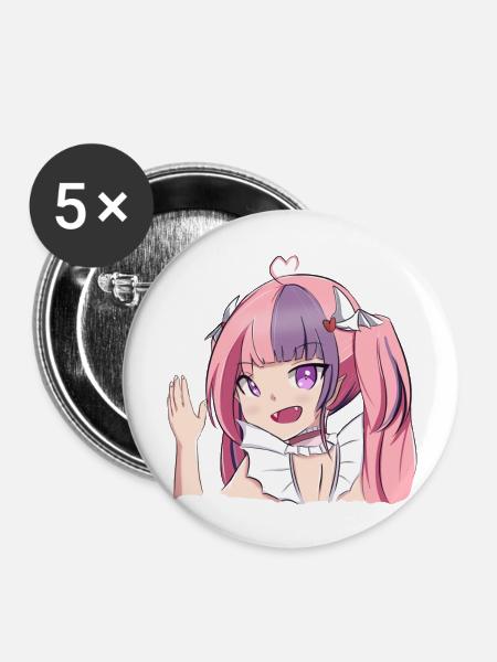 Iron Mouse - Buttons large 2.2'' (5-pack) - white