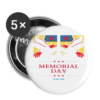 The biggest proof that you are a veteran is the ea - Buttons large 2.2'' (5-pack) - white