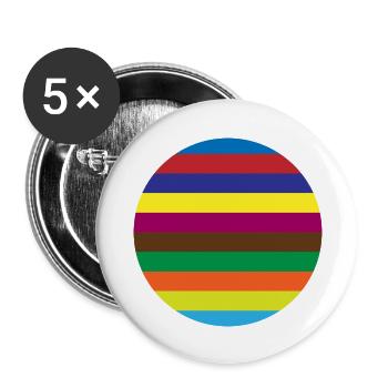 Colorful circle - Buttons large 2.2'' (5-pack) - white