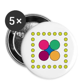 Cool circle - Buttons large 2.2'' (5-pack) - white