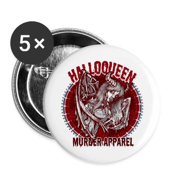 Goth Angel Of Death Halloqueen Murder - Buttons large 2.2'' (5-pack) - white