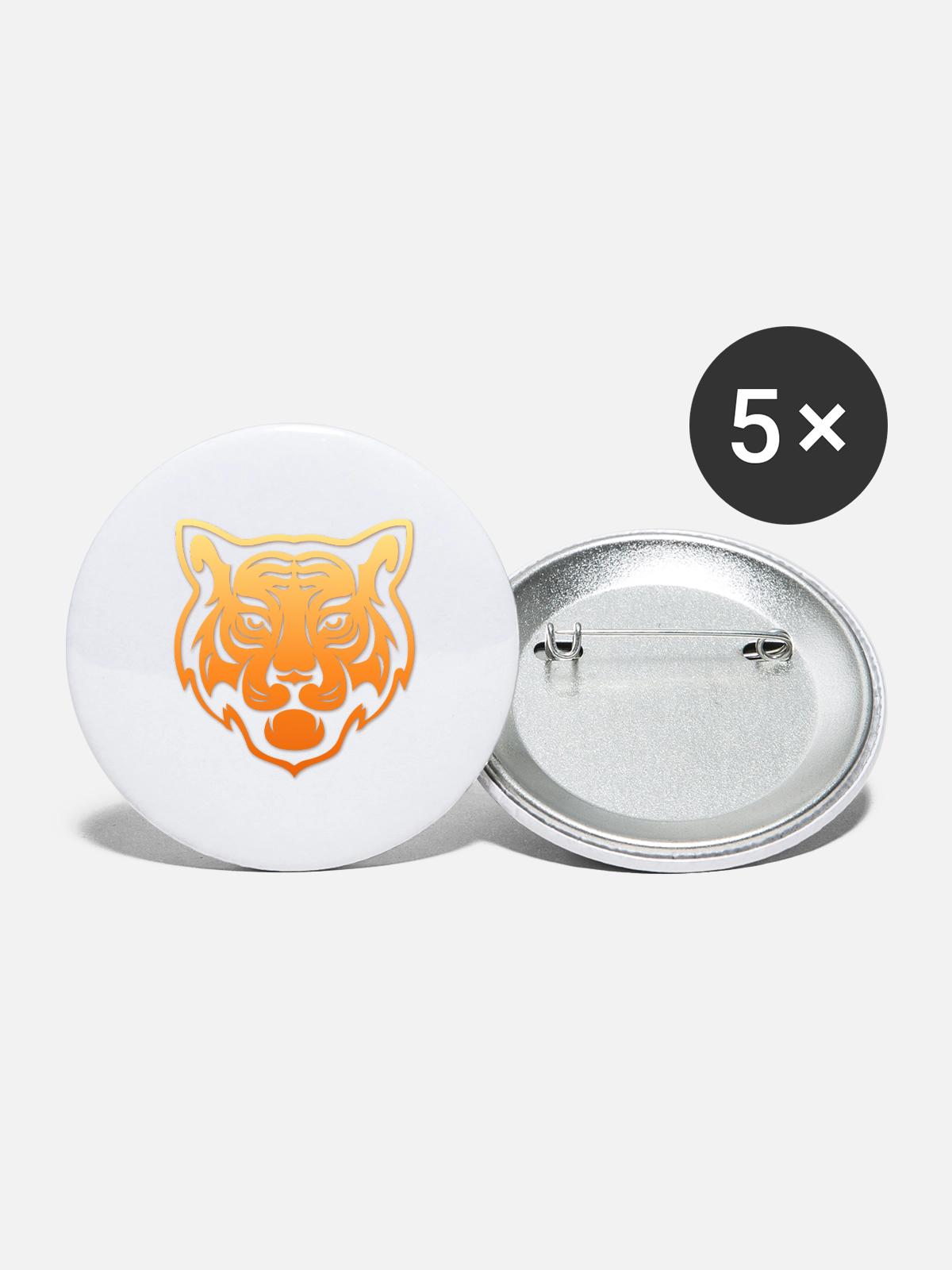 40 tiger - Buttons large 2.2'' (5-pack) - white