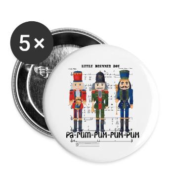 Christmas Nutcrackers - Buttons large 2.2'' (5-pack) - white