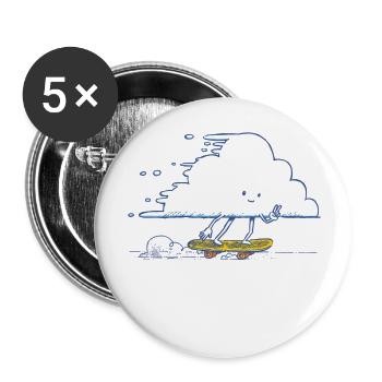 Cloud Skater - Buttons large 2.2'' (5-pack) - white