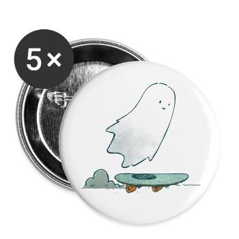 The Ghost Skater - Buttons large 2.2'' (5-pack) - white