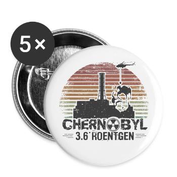 Chernobyl nuclear power plant vintage - Buttons large 2.2'' (5-pack) - white
