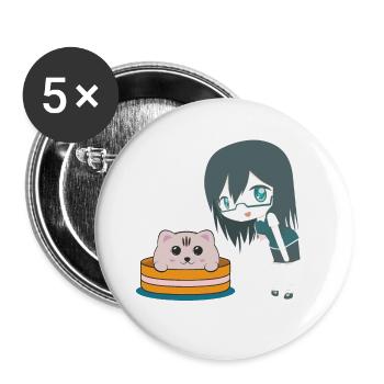 Anime - Buttons large 2.2'' (5-pack) - white