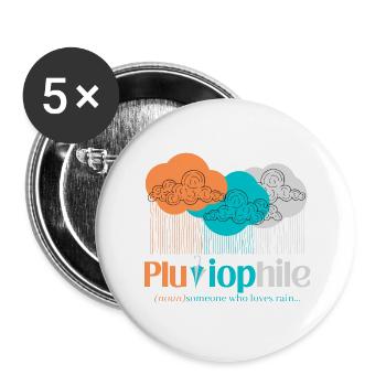 Rainy Weather - Buttons large 2.2'' (5-pack) - white