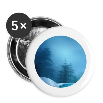 Nice Winter Decorations - Buttons large 2.2'' (5-pack) - white