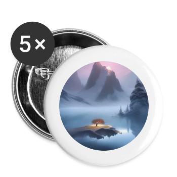 Nice Winter Decorations - Buttons large 2.2'' (5-pack) - white