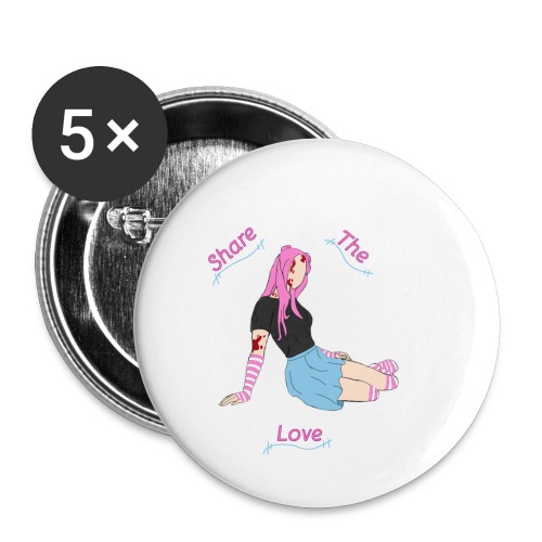 Share the love with Lovelina - Buttons large 2.2'' (5-pack)