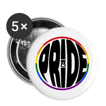 Circle Pride - Buttons large 2.2'' (5-pack) - white