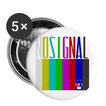 No signal TV screen EBU Colorbars - Buttons large 2.2'' (5-pack) - white