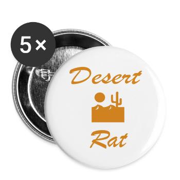 desert rat - Buttons large 2.2'' (5-pack) - white