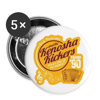 Kenosha Kickers the Polka King of the Midwest - Buttons large 2.2'' (5-pack) - white