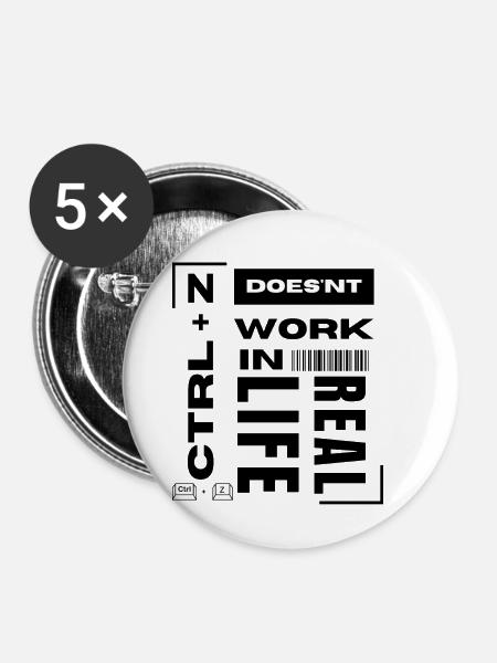 Real Life - Buttons large 2.2'' (5-pack) - white