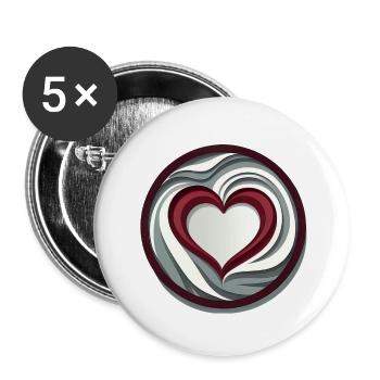 Circle of Love - Buttons large 2.2'' (5-pack) - white