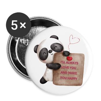 I'll always love you - Buttons large 2.2'' (5-pack) - white